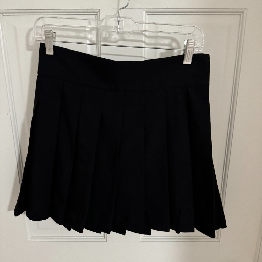 The Drop Women's Elliot Pleated Mini Skirt in Black